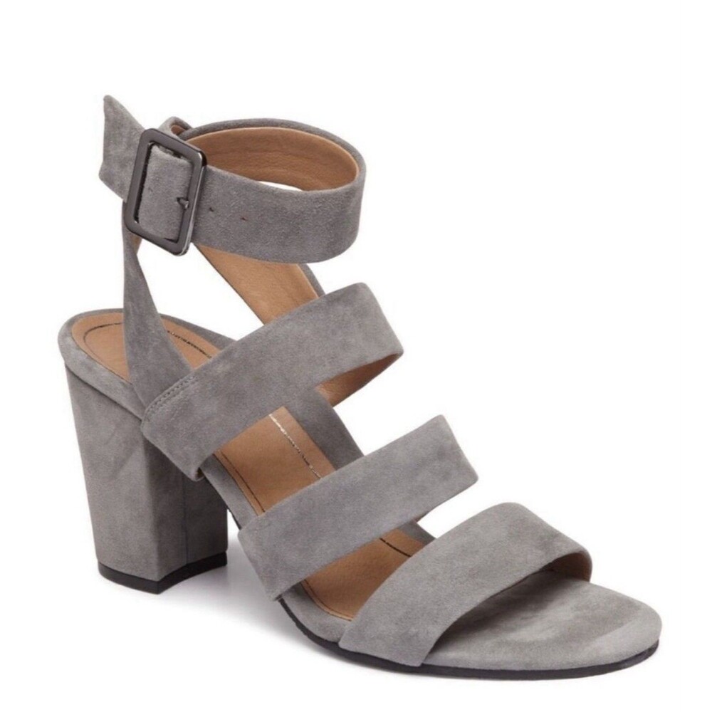 Vionic Blaire Strappy Suede Leather Heels Gray Women’s 7.5 Comfort Support - Picture 9 of 9